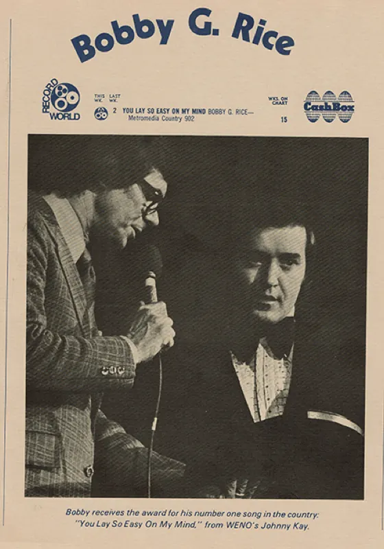Bobby G. Rice promotional photo